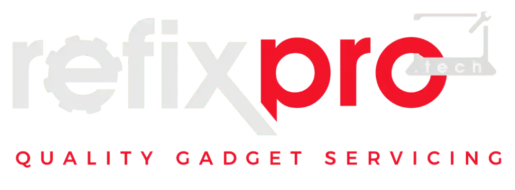 Refixpro white and red logo